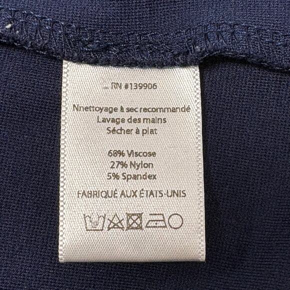 Ripley Rader Navy Ponte Knit Short Sleeve Top size 4+ US size 3X (18-20) - Picture 6 of 9